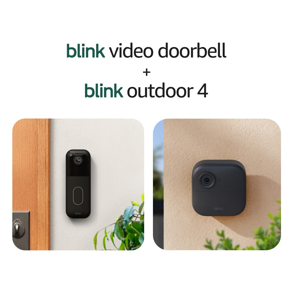 Blink Outdoor 4 â Wireless smart security camera, two-year battery life, 1080p HD day and infrared night live view, two-way talk. Sync Module Core included â 3 camera system