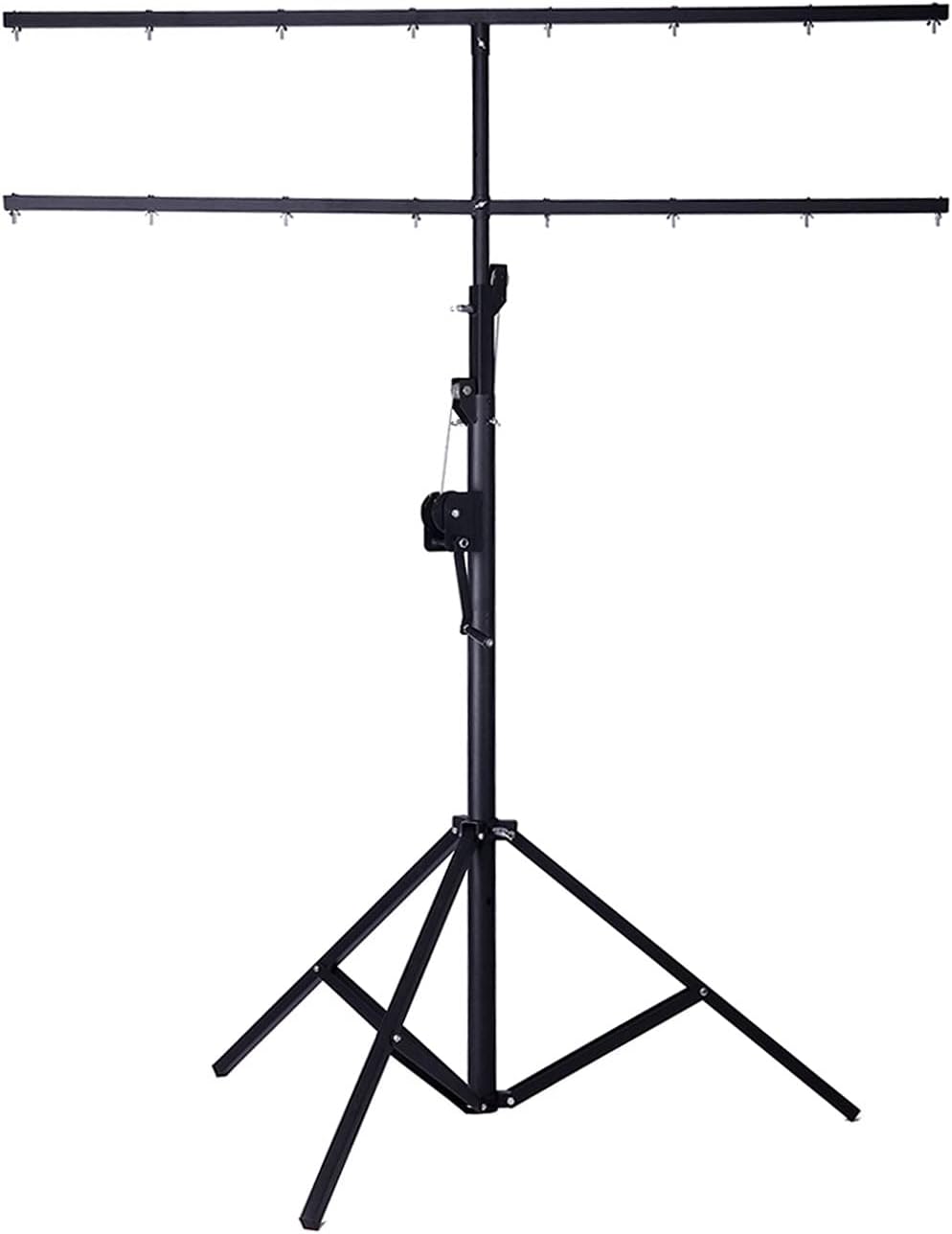 INTSUPERMAI Lighting Crank Stand DJ Stage Lighting Stand with T-Bar Manual Height Adjuster Max Height 13.1ft / 4m for Lighting Audio Stage Mounting