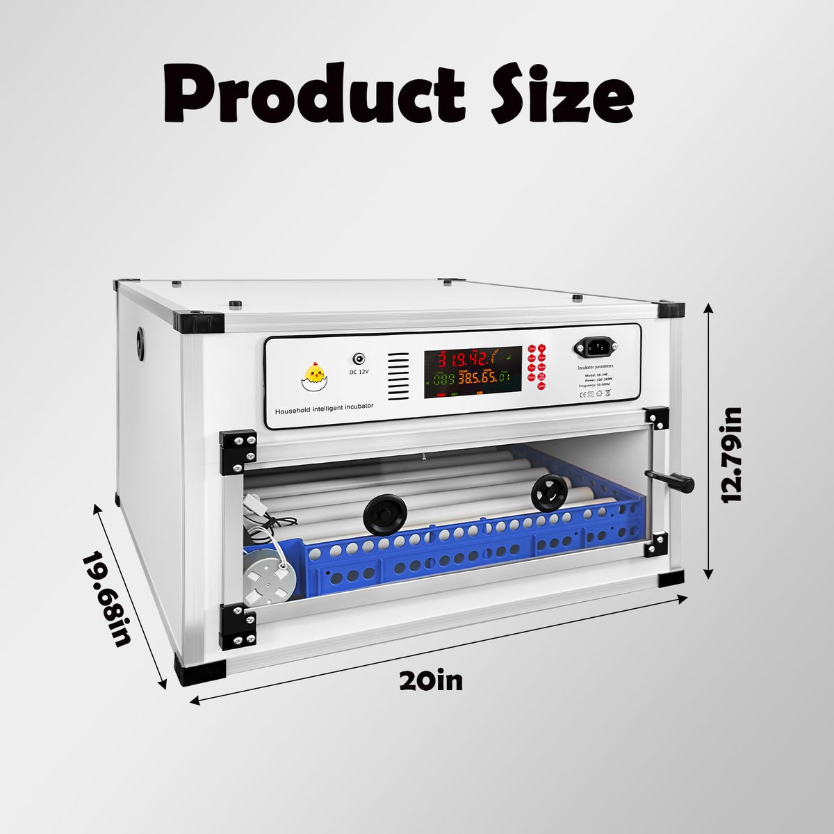 Eggs Incubator ï¼136 Eggs Automatic Incubator for Hatching Eggs, with Automatic Egg Turning and Temperature Humidity Control, Poultry Hatching Incubator for Chicken Quail Bird Duck Goose