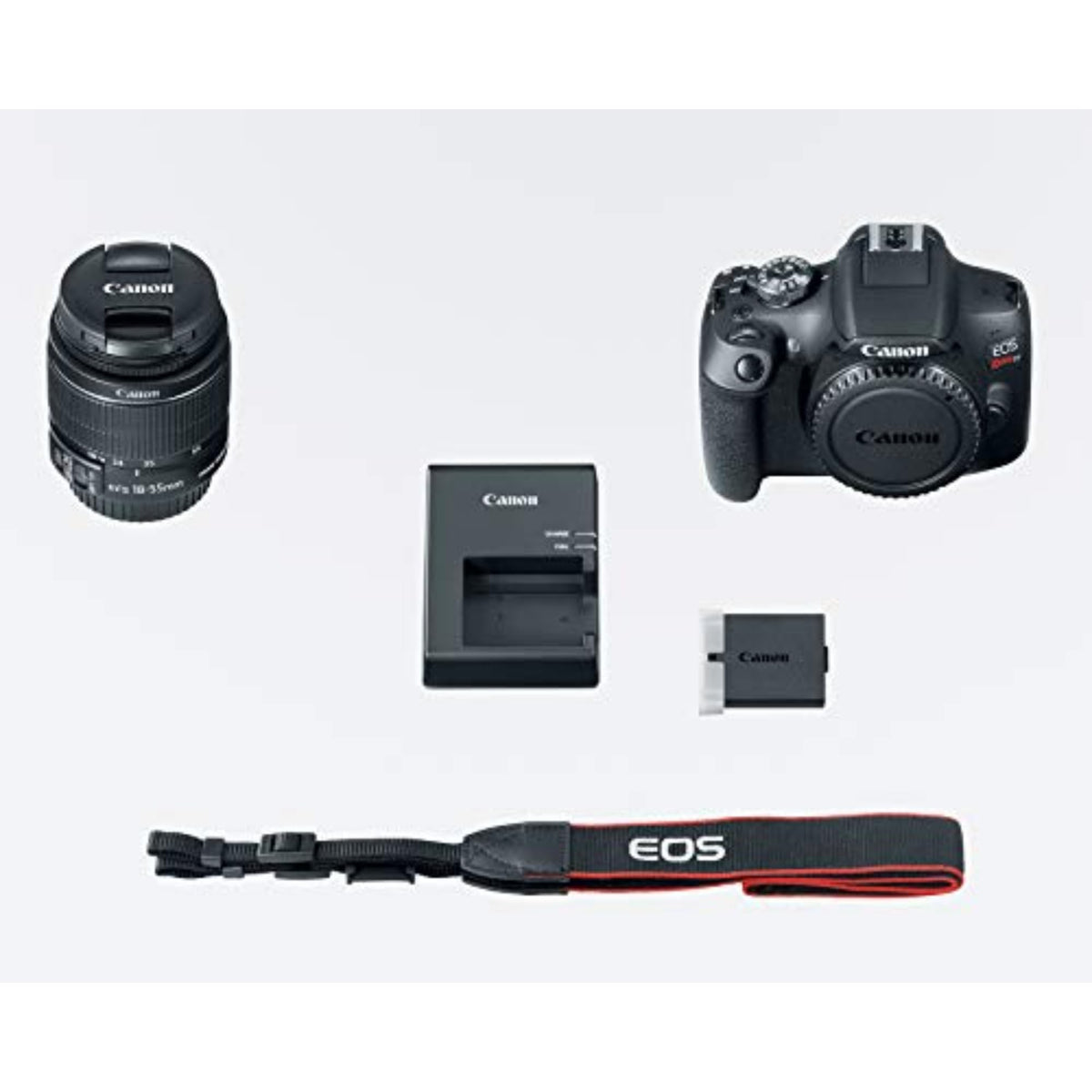 Canon EOS Rebel T7 DSLR Camera Double Zoom Lens Kit with EF-S 18-55mm and EF 75-300mm Lenses, 24.1 Megapixel CMOS (APS-C) Sensor, Full HD Videos, Wi-Fi, Beginner Photographers, Digital Camera, Black