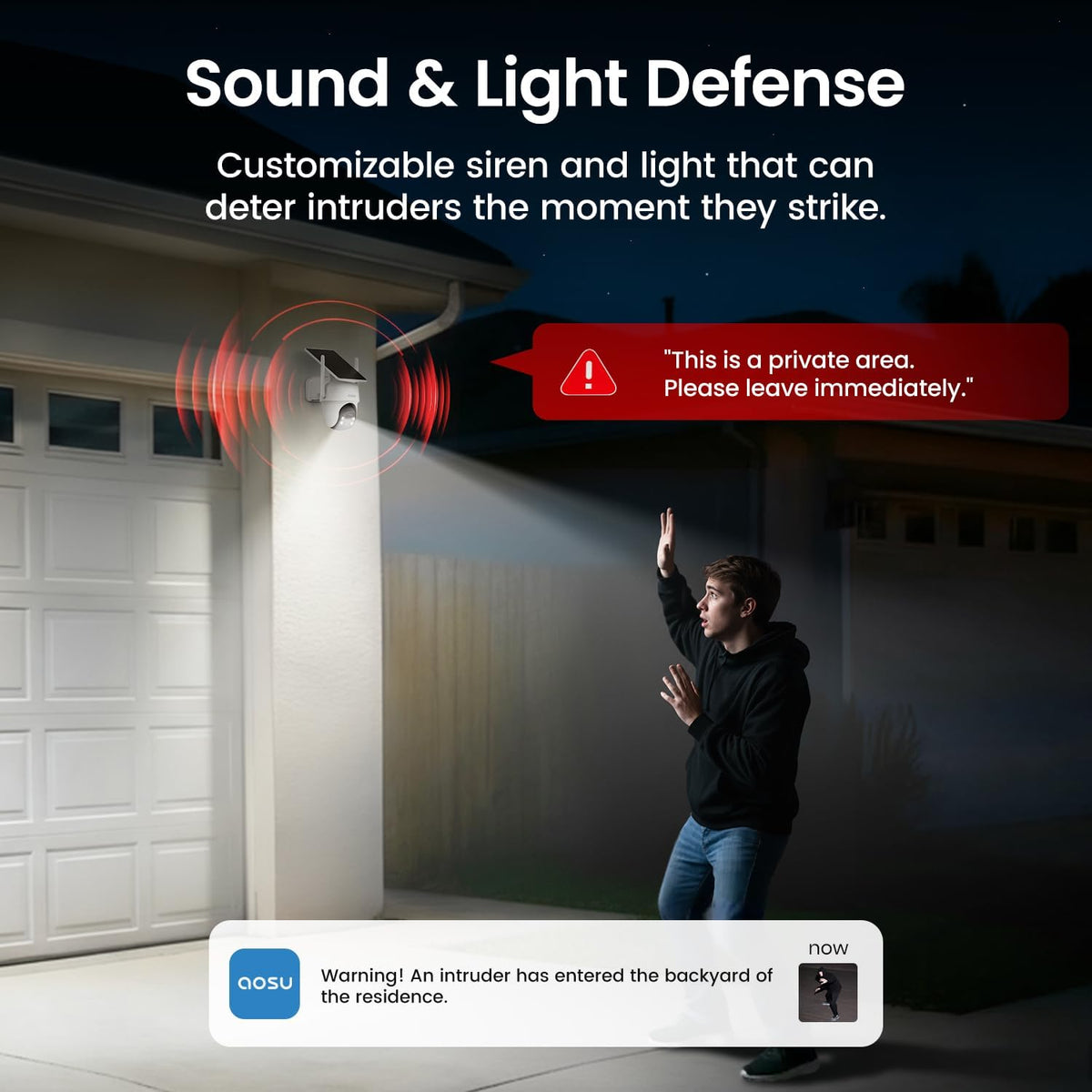 aosu D1 Classic 4-Cam Kit, Security Cameras Wireless Outdoor, Solar Powered