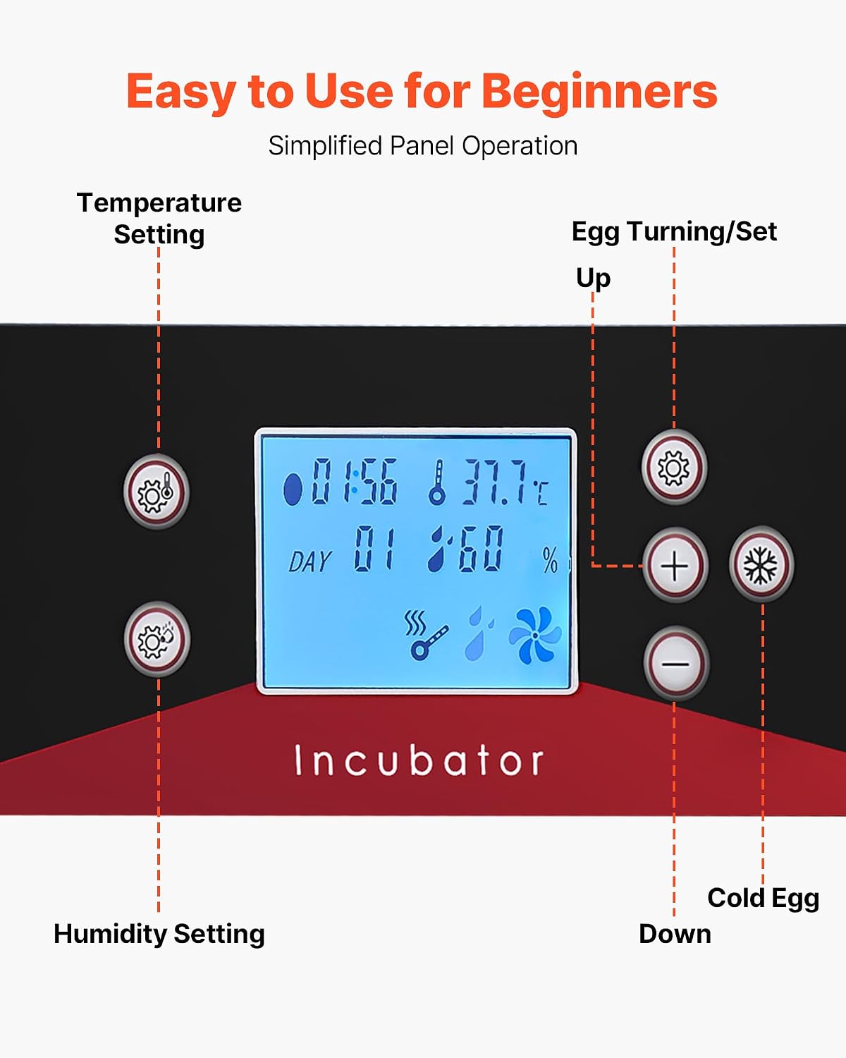 VEVOR 400 Egg Incubator, Poultry Incubator Cabinet with Automatic Eggs Turning, Temperature & Humidity Control, Heating & Cooling Egg Hatcher, Commercial Incubators for Hatching Chicks Ducks Goose