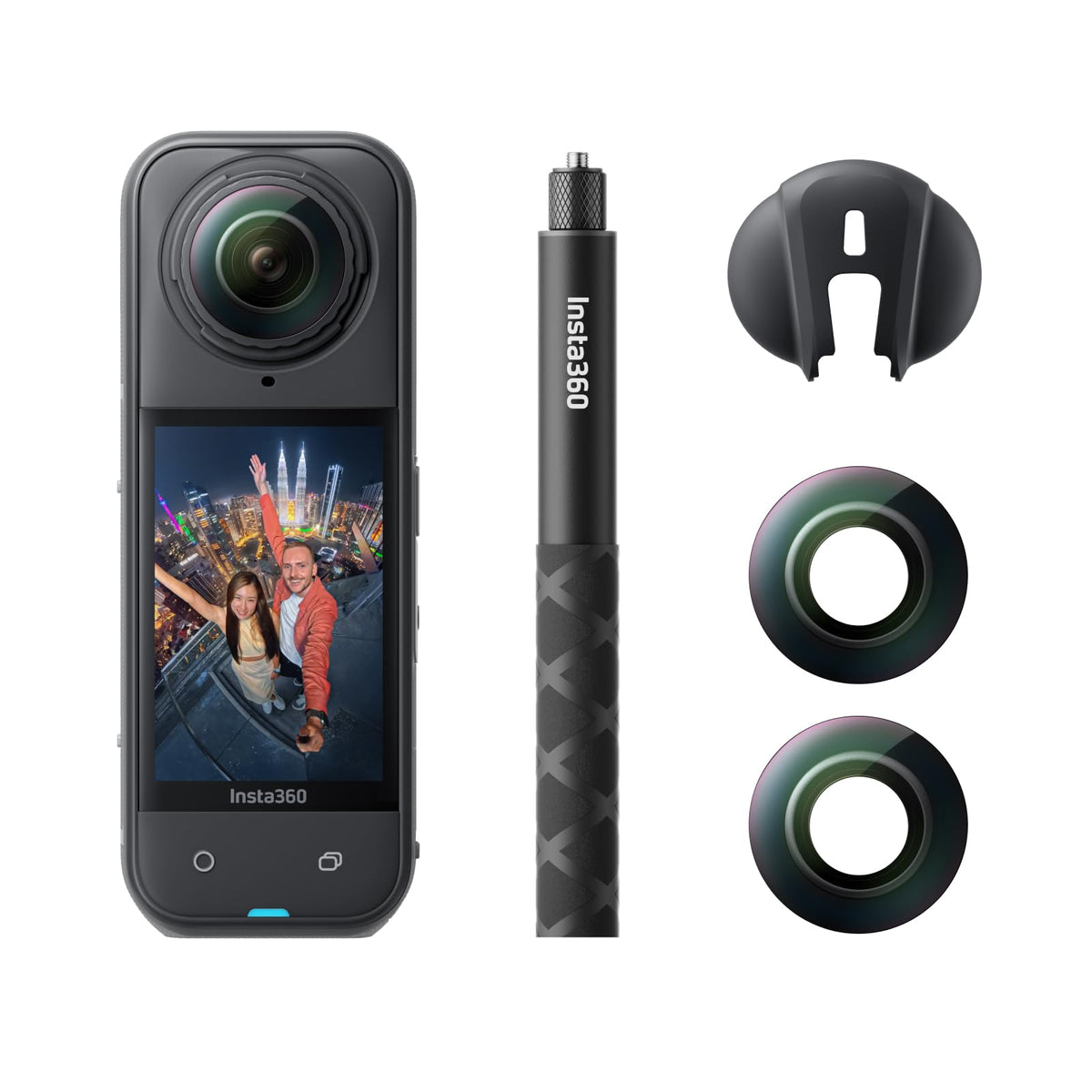 Insta360 X5 - Waterproof 8K 360Â° Action Camera, Leading Low Light, Invisible Selfie Stick Effect, Rugged and Replaceable Lens, 3-Hour Battery, Built-in Wind Guard, Stabilization, Triple AI Chip Design