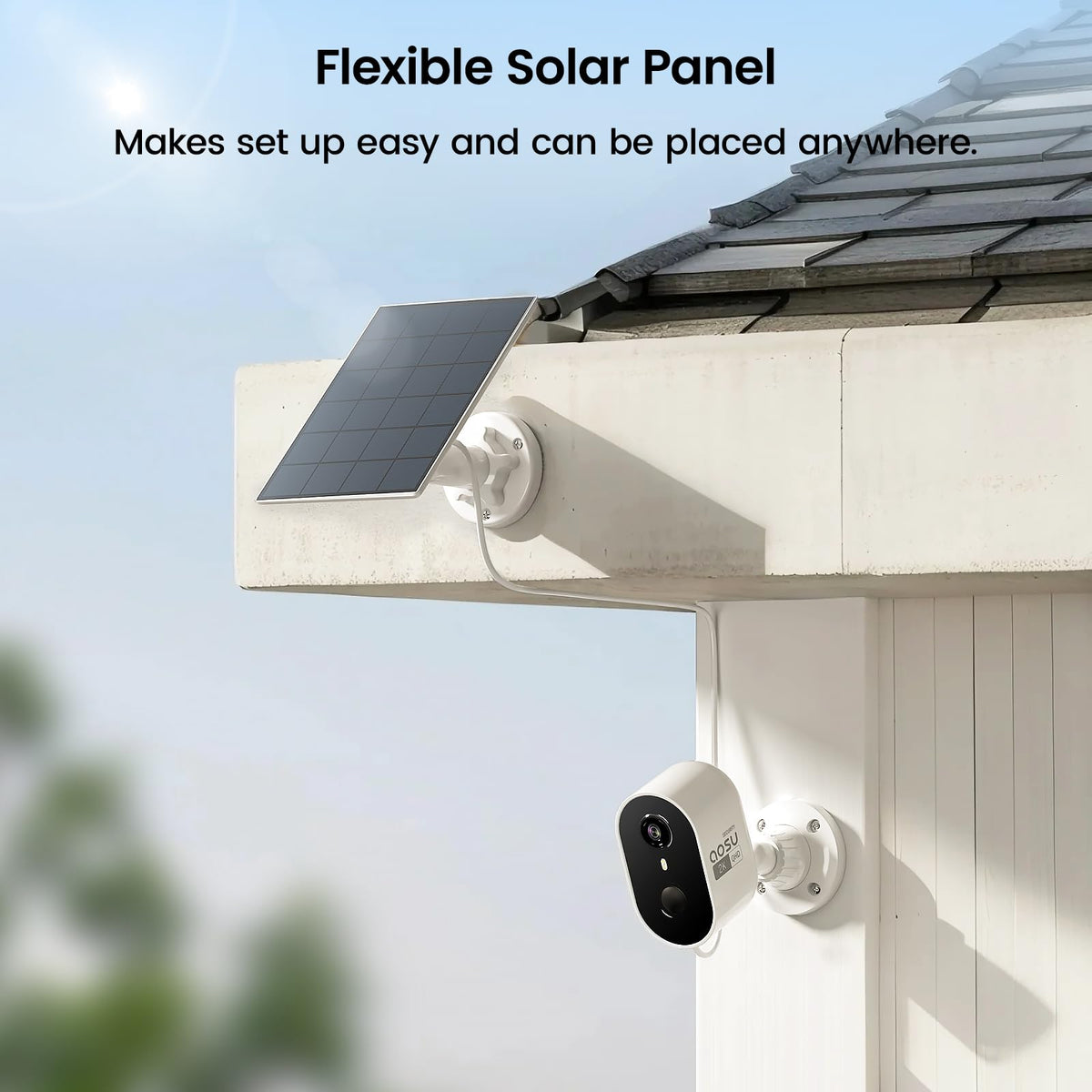 aosu 2K Solar Security Cameras Wireless Outdoor System, 4-Cam-Kit
