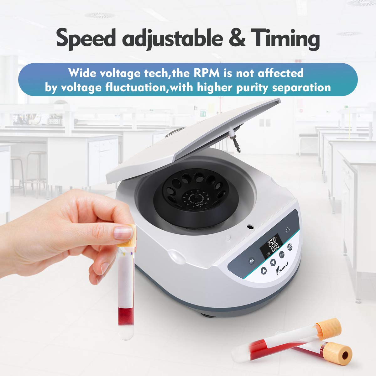 Benchtop Centrifuge, 8x2/5/10/15ml Tubes