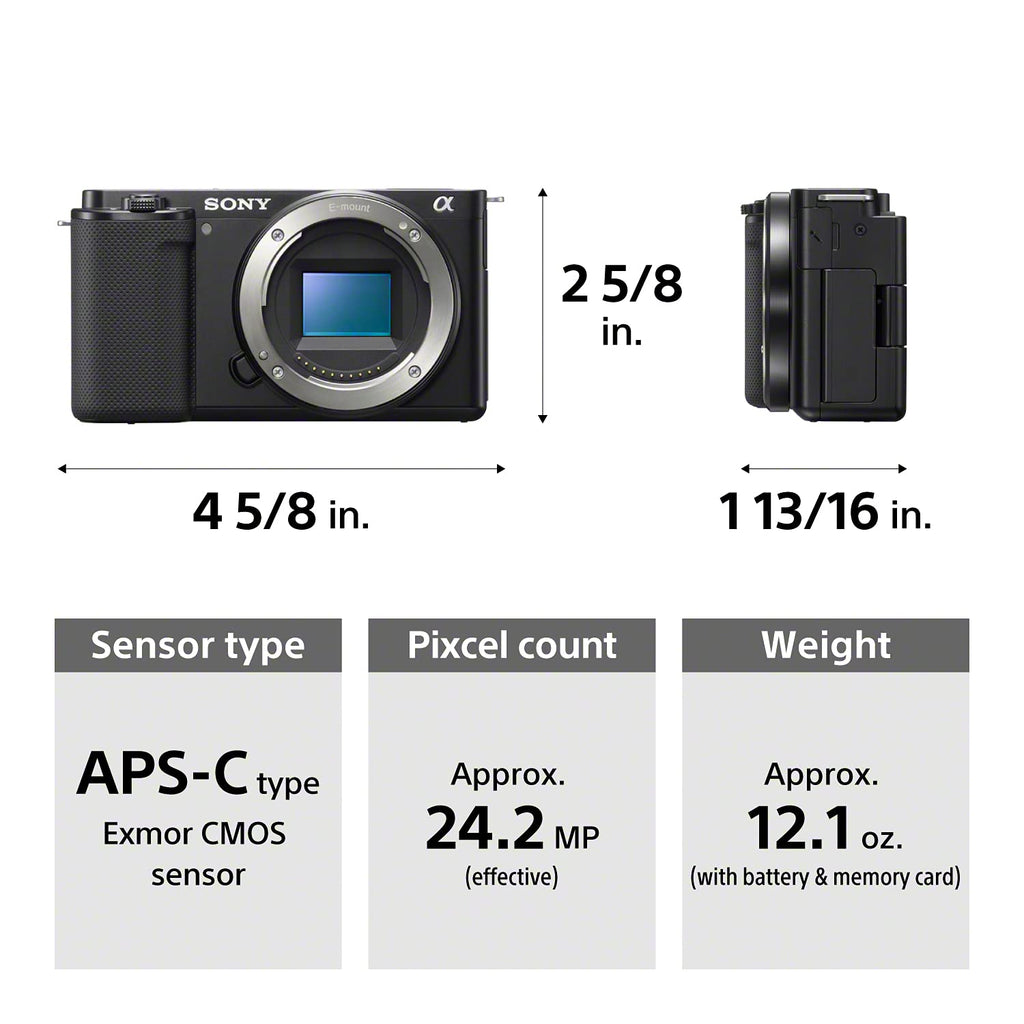 Sony ZV-E10 APS-C Mirrorless Camera with 16-50mm Lens Black