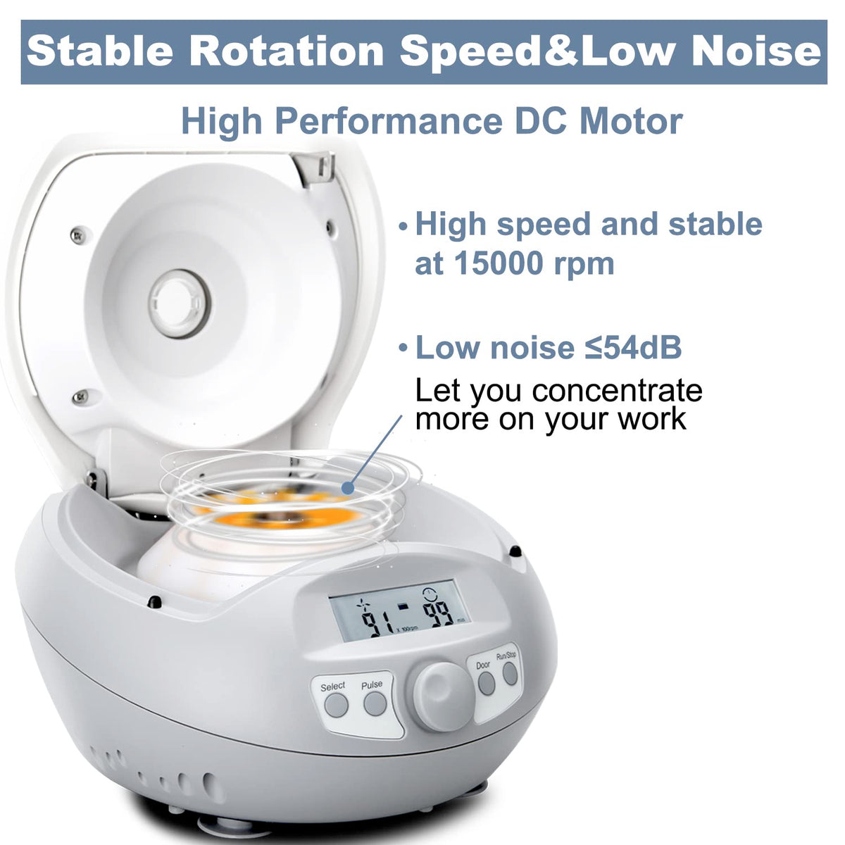 ONiLAB LCD Digital High Speed Mini Centrifuge15000rpm, Capacity 0.2/0.5/1.5/2ml x 12 Place,Max RCF 15100xg,Low Noiseâ¤54dB, 100-240V