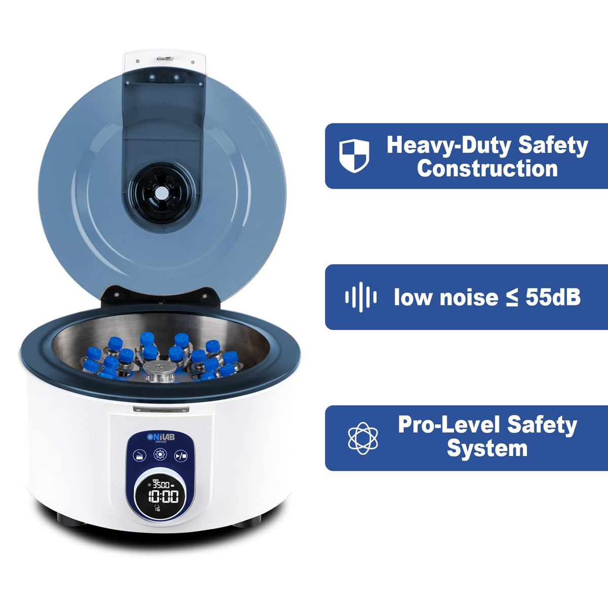 ONiLAB Benchtop Centrifuge, 6X50ml, 300-4000RPM, Max 1800Ãg