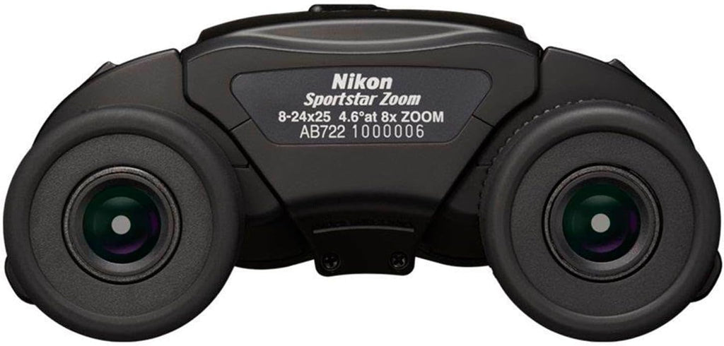 Nikon Sportstar Zoom 8-24x25mm Binoculars - Multi-Coated Lenses, Porro Prism Optics, Fast Focus Control - Compact Lightweight Binocular for Sports Events, Wildlife & Outdoor Viewing