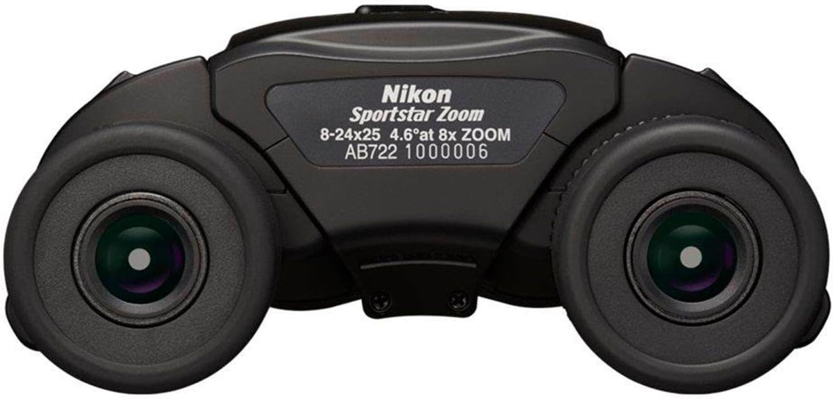 Nikon Sportstar Zoom 8-24x25mm Binoculars - Multi-Coated Lenses, Porro Prism Optics, Fast Focus Control - Compact Lightweight Binocular for Sports Events, Wildlife & Outdoor Viewing