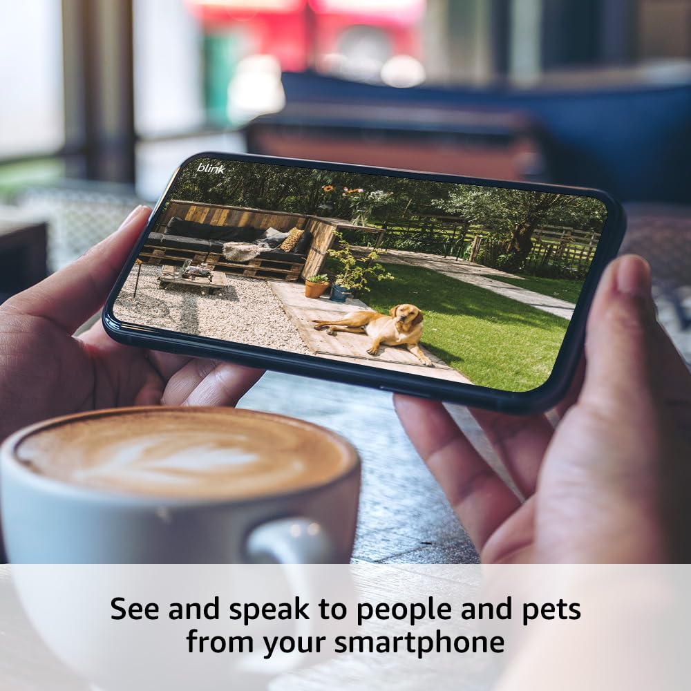 Blink Outdoor 4 â Wireless smart security camera, two-year battery life, 1080p HD day and infrared night live view, two-way talk. Sync Module Core included â 3 camera system