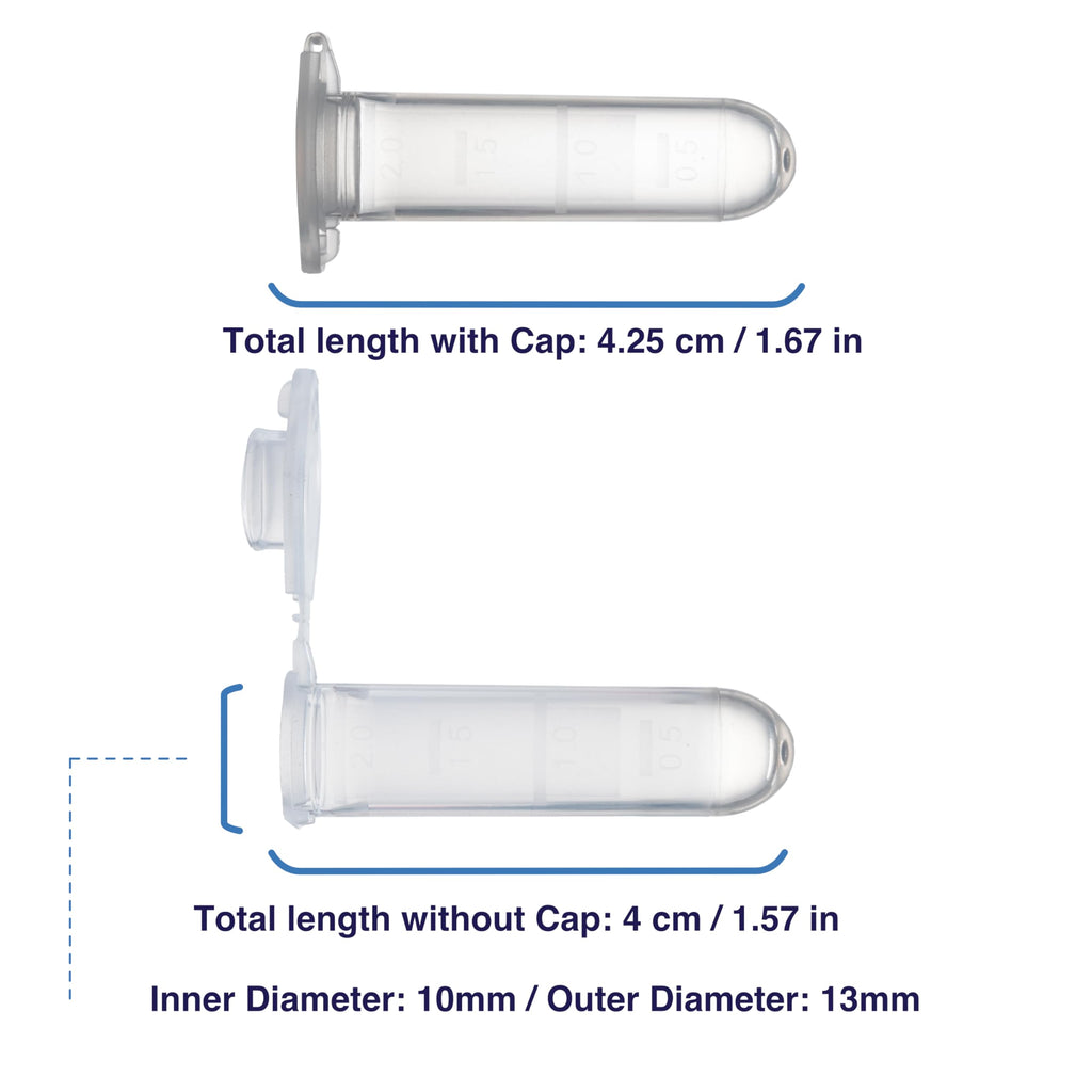 Kashi Scientific 50mL Self Standing Centrifuge Tubes with Screw Cap Lid, Lab Grade Polypropylene Plastic, Skirted, Printed Graduation, Write-on Spot [50mL Self-Standing, 500]