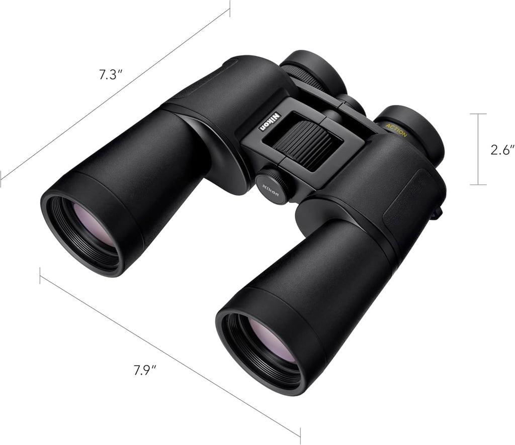 Nikon ACTION10x50 Binocular | Multilayer-Coated Nikon Optics, Bright 50mm Objective Lenses, 10x Power, Turn-and-Slide Adjustable eyecups and Tripod-Ready Porro-Prism Design