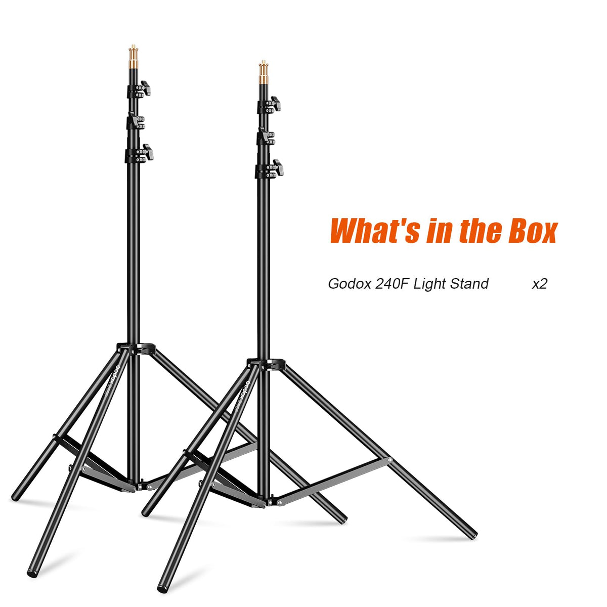 GODOX 380F Heavy Duty Light Stand 150in/12.6' Light Stand Spring Cushioned