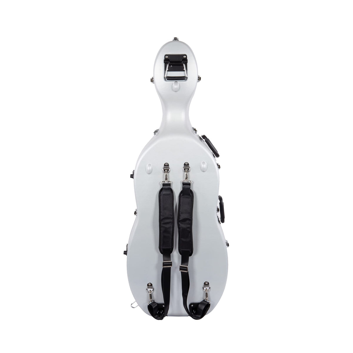 Crossrock ABS Cello Case for 4/4 & 3/4 Size | Wine Red Velvet Interior, Molded Hardshell with Wheels, Lock, Dual Bow Holders & Backpack Straps-Dark Red (CRA862CEFDR)