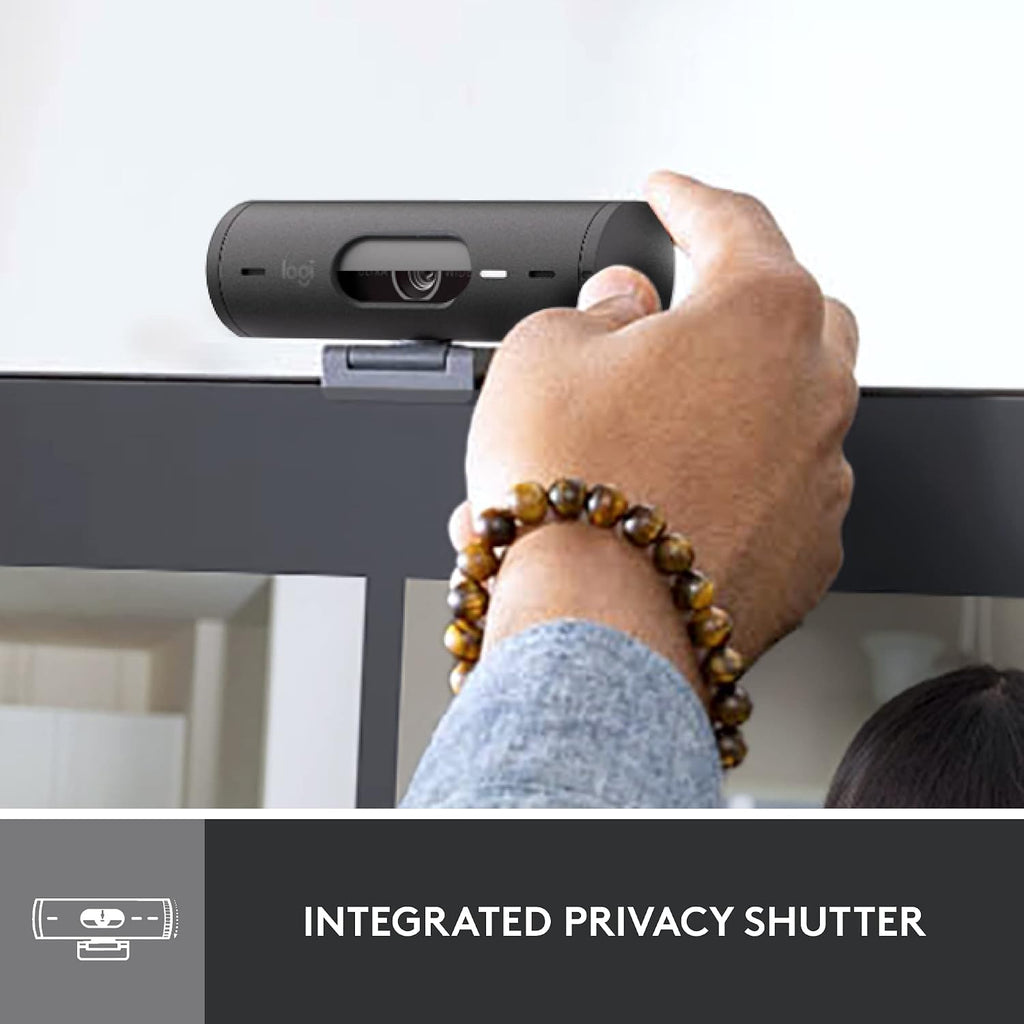 Logitech Brio 501 Full HD Webcam Auto Light Correction Show Mode - Black