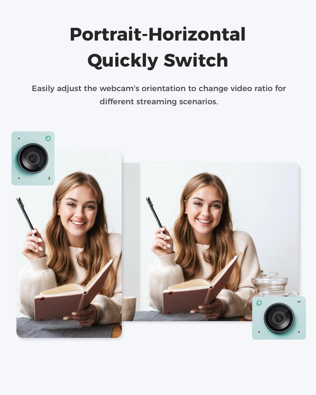 OBSBOT Meet 2-4K Webcam for PC with 1/2" Sensor, AI Framing & Autofocus