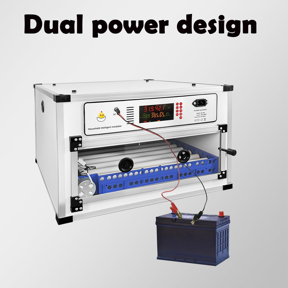 Eggs Incubator ï¼136 Eggs Automatic Incubator for Hatching Eggs, with Automatic Egg Turning and Temperature Humidity Control, Poultry Hatching Incubator for Chicken Quail Bird Duck Goose