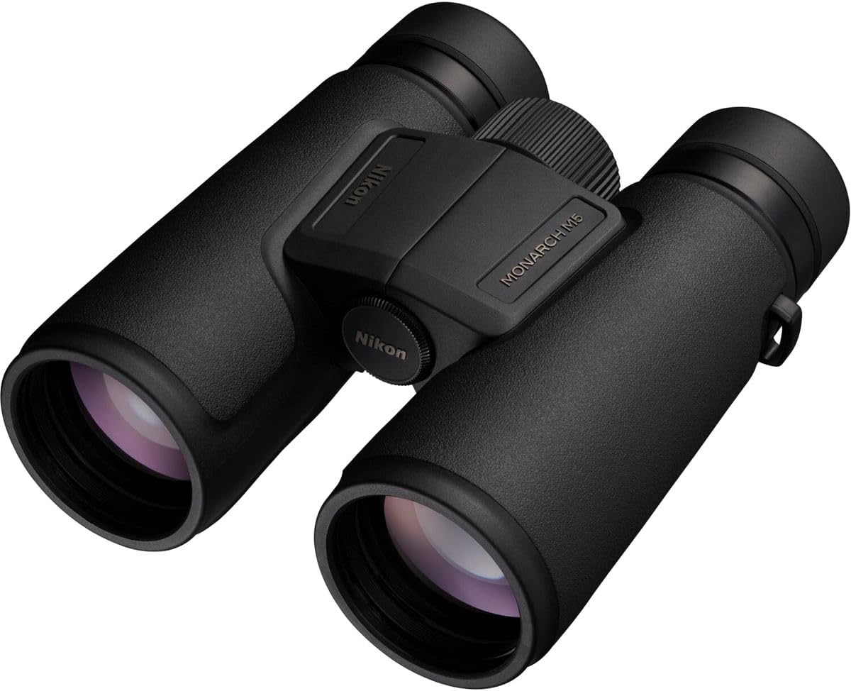 NIKON Monarch M5 Binoculars | Waterproof Fogproof ED Glass Optics with Dielectric Prism Coating | Bright High-Resolution Outdoor Binoculars for Birdwatching, Hiking & Wildlife, 8x42