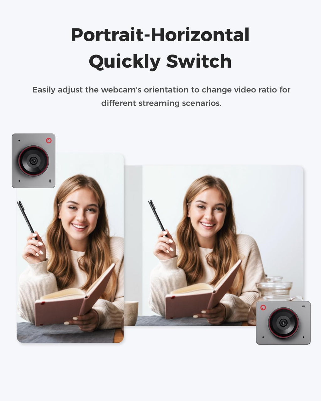 OBSBOT Meet 2-4K Webcam for PC with 1/2" Sensor, AI Framing & Autofocus