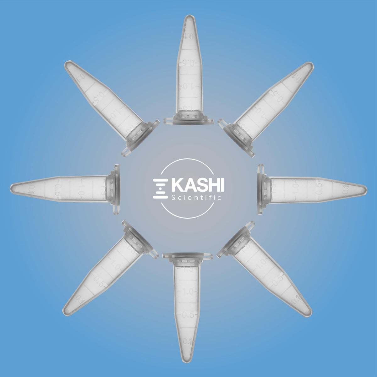 Kashi Scientific 50mL Self Standing Centrifuge Tubes with Screw Cap Lid, Lab Grade Polypropylene Plastic, Skirted, Printed Graduation, Write-on Spot [50mL Self-Standing, 500]