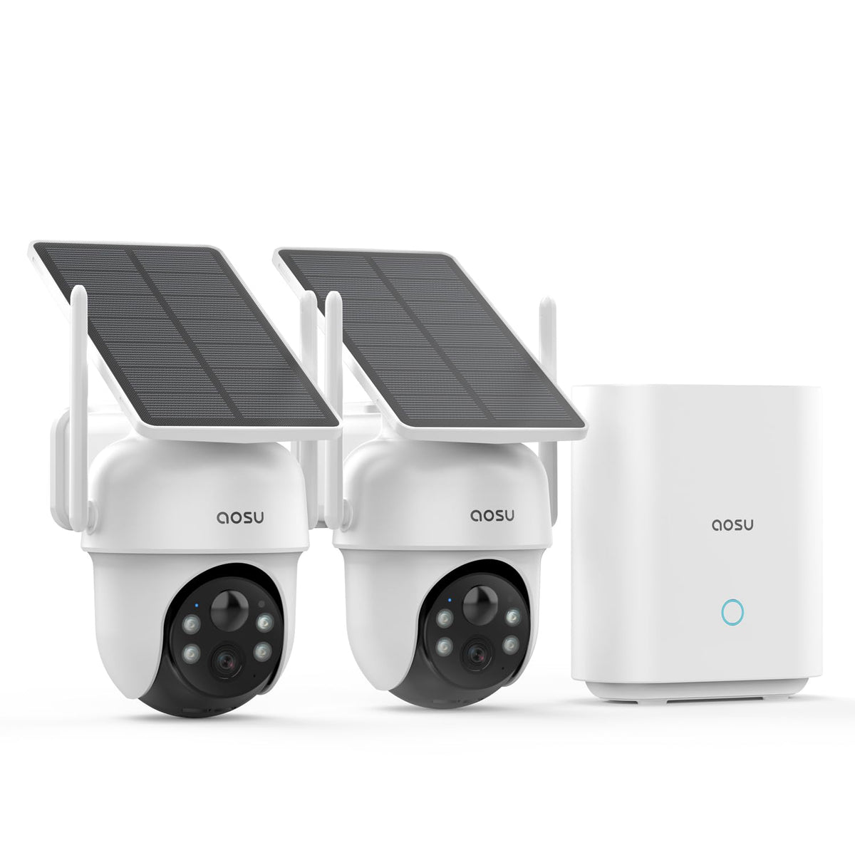 aosu D1 Classic 4-Cam Kit, Security Cameras Wireless Outdoor, Solar Powered