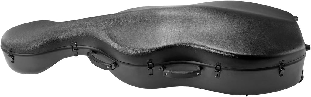 VEVOR 4/4 Full Size Cello Case, Lightweight Portable Travel Carrying Bag, with Dual Shoulder Straps, Anti-Scratch, Professional Cello-Shape, for Cello, Black