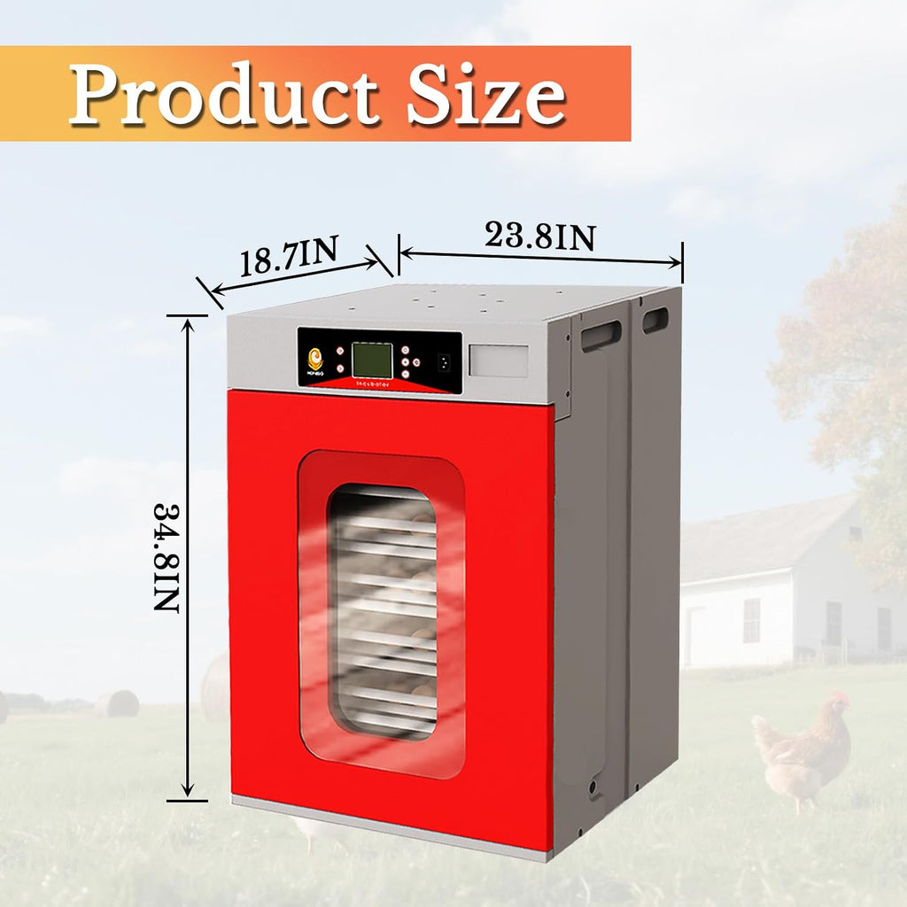 400 Eggs Incubator ï¼Automatic Incubator for Hatching Eggs, with Automatic Egg Turning and Temperature Humidity Control, Poultry Hatching Incubator for Chicken Duck Goose Quail Bird
