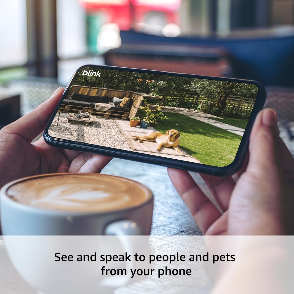 Blink Outdoor 4 â Wireless smart security camera, two-year battery life, 1080p HD day and infrared night live view, two-way talk. Sync Module Core included â 3 camera system