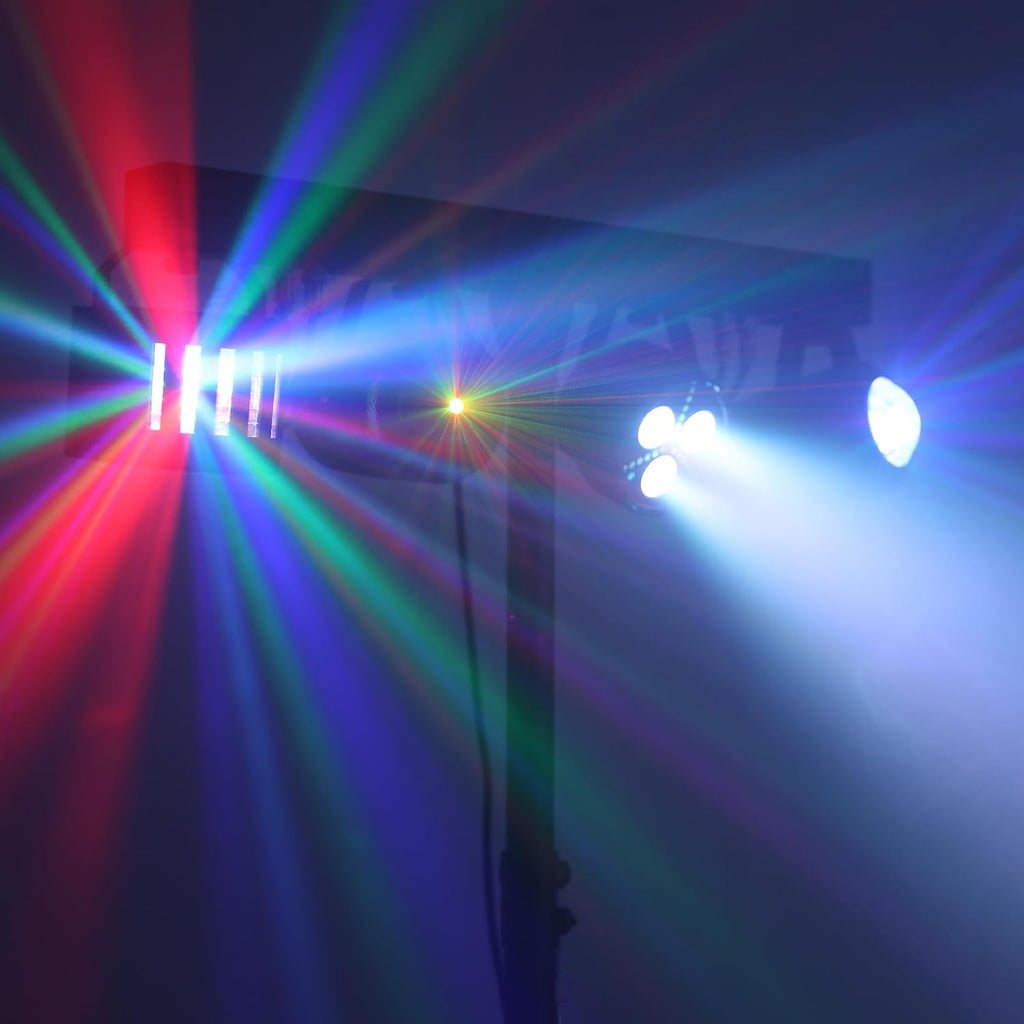 Telbum DJ Lights Package with Stand and 1500W Fog Machine, Make a DJ Show