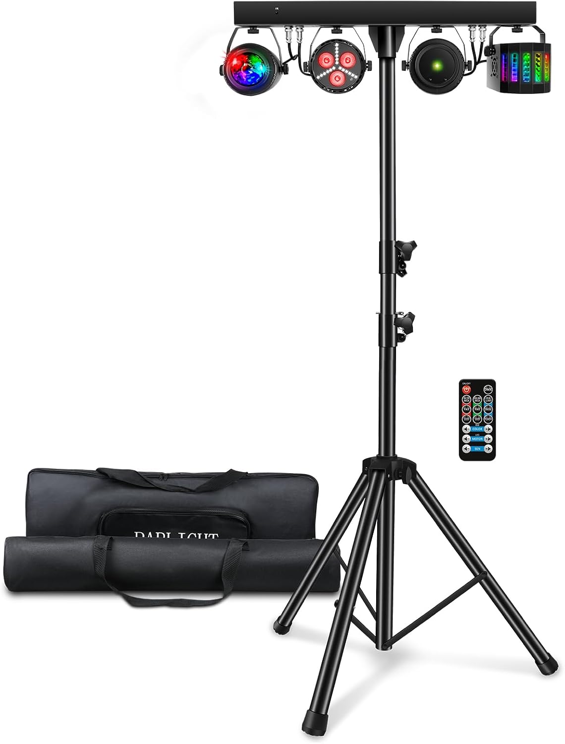 Telbum DJ Lights Package with Stand and 1500W Fog Machine, Make a DJ Show