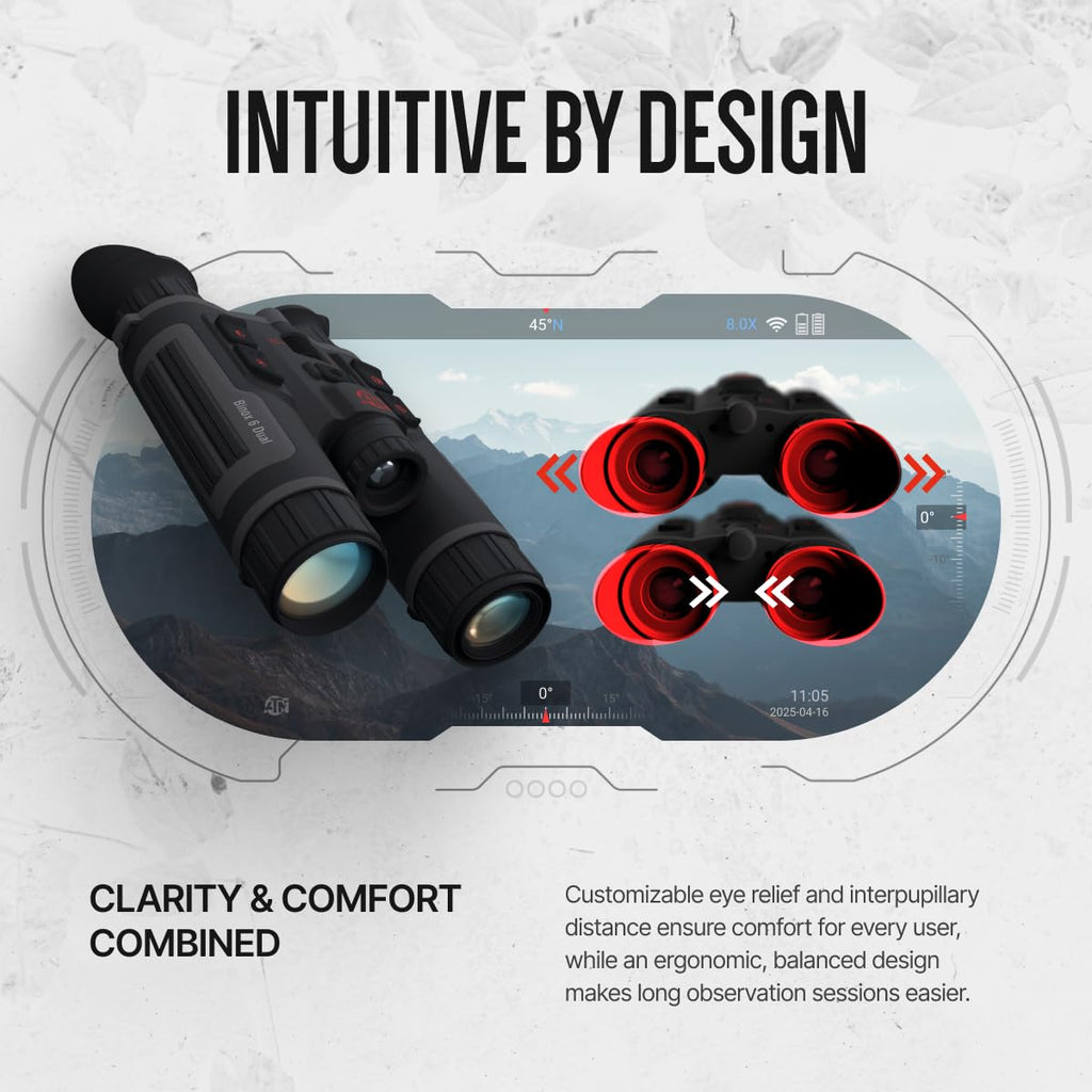 ATN Binox 6 Dual Thermal Imaging Binoculars, 640x512, Laser Rangefinder
