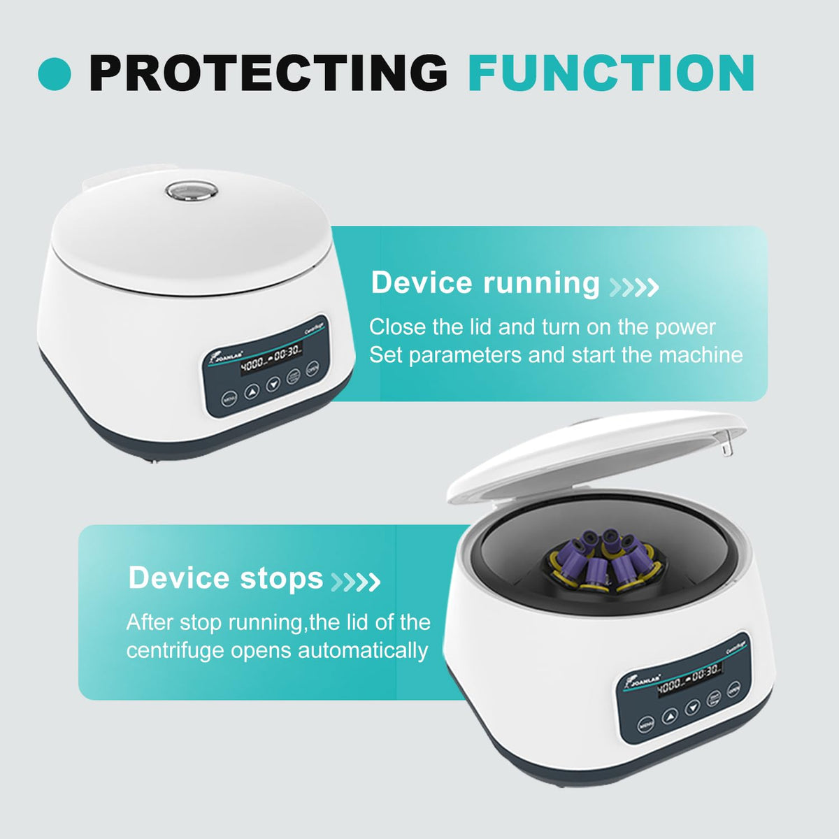 JOANLAB LC-400 PRP Centrifuge, 8x2/5/10ml & 4x15ml Tubes