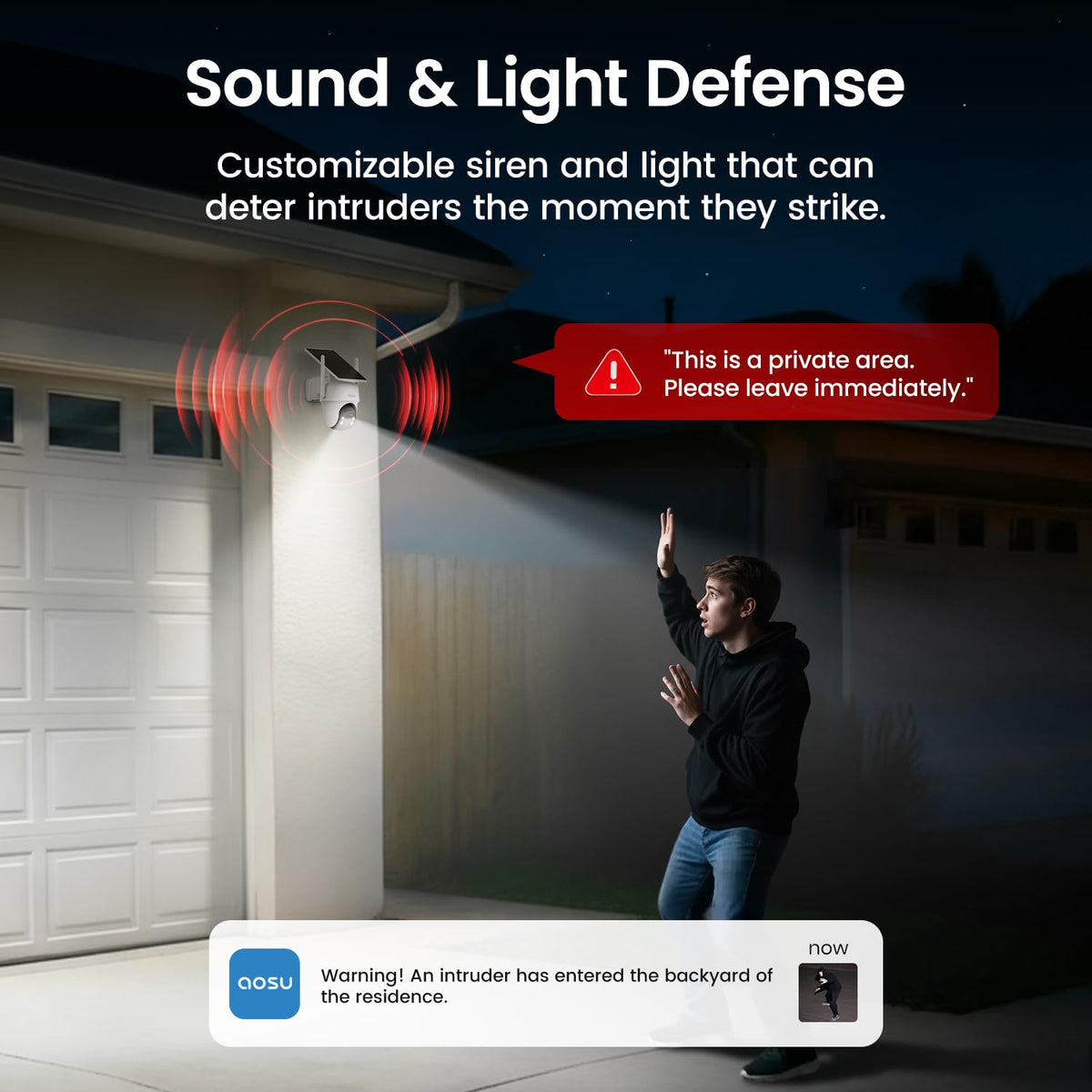 aosu D1 Classic 4-Cam Kit, Security Cameras Wireless Outdoor, Solar Powered