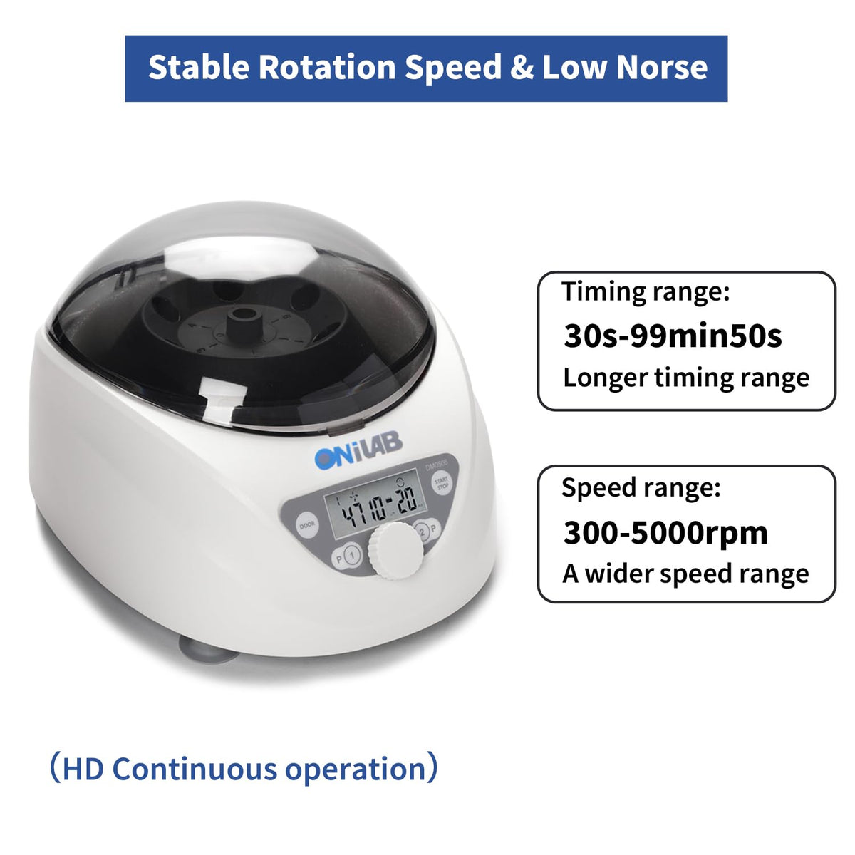 ONiLAB PRP Centrifuge, 8X15ml/10ml/7ml/1.5-5ml, 300-4000RPM, Max 1860Ãg