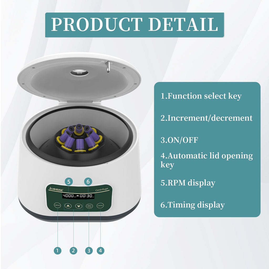 LC-6D PRP PRF Centrifuge Machine, 300-5000rpm, 2600Ãg, Plasma