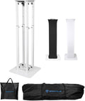 Rockville RTP32W White Totem Moving Head Light Stand with Scrims and Bags