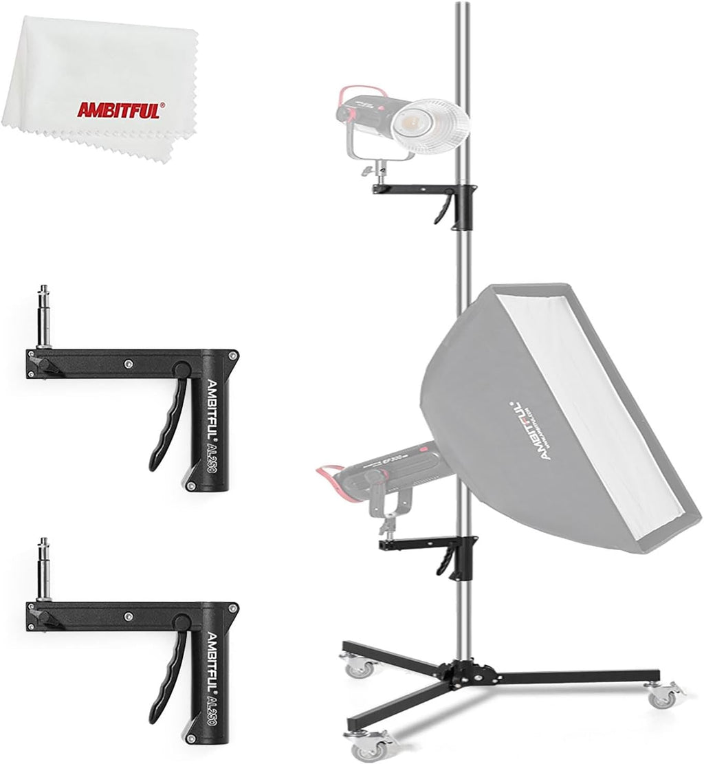 AMBITFUL 8.5FT Light Stand with Wheels, Heavy Duty for Studio Lights