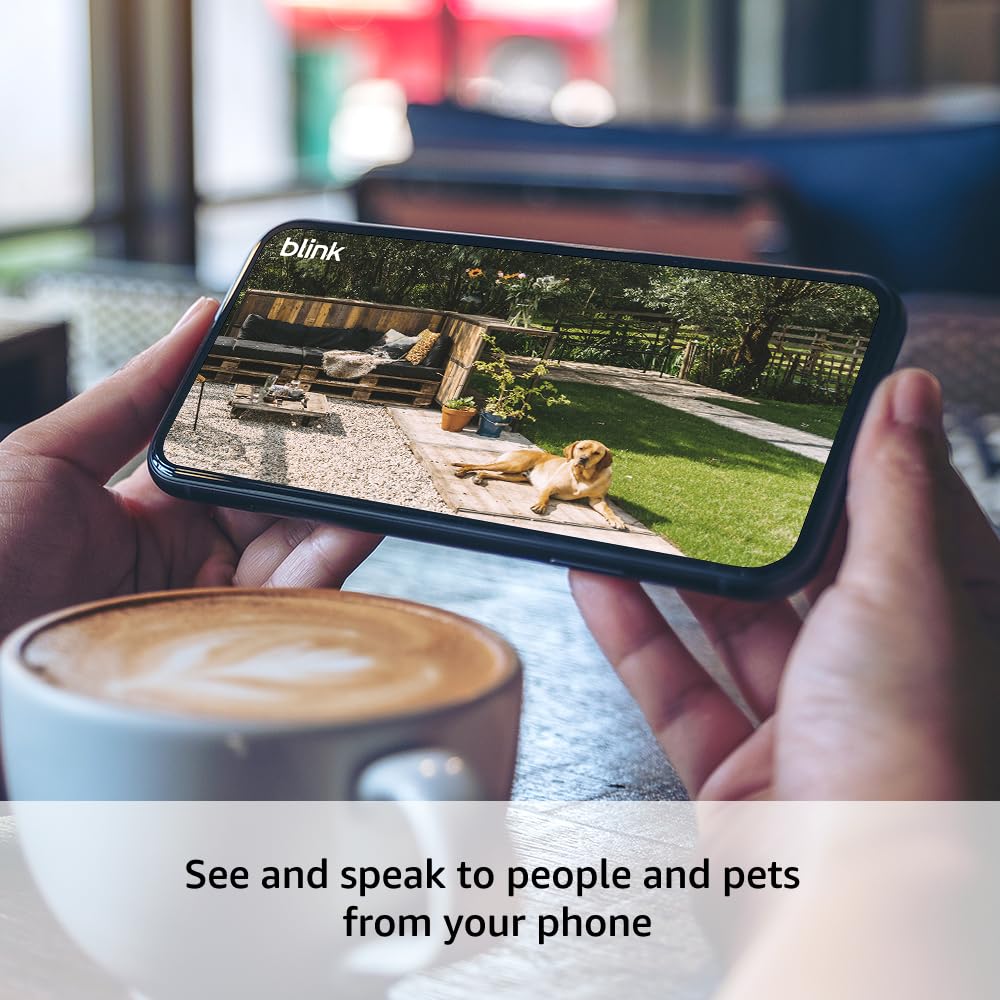 Blink Outdoor 4 â Wireless smart security camera, two-year battery life, 1080p HD day and infrared night live view, two-way talk. Sync Module Core included â 3 camera system
