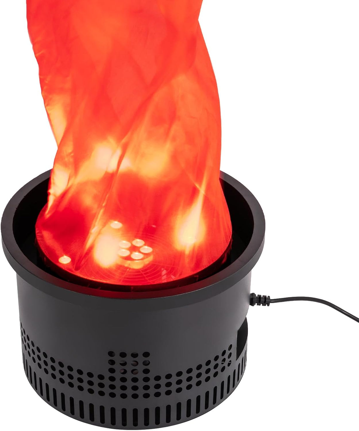 5.91ft Fake Flames Light, LED Flame Lamp Stage Lights Fake Fire Flame with Gauze and A Fan 4500rpm Speed 10 * 3W LED Beads for Campfire Parties, Birthday Parties