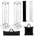 Cinnvoice 2 Set DJ Totem Light Stand Adjustable,3.3-5.8ft,White