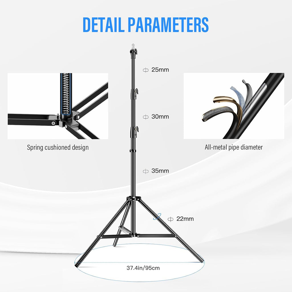 GODOX 380F Heavy Duty Light Stand 150in/12.6' Light Stand Spring Cushioned