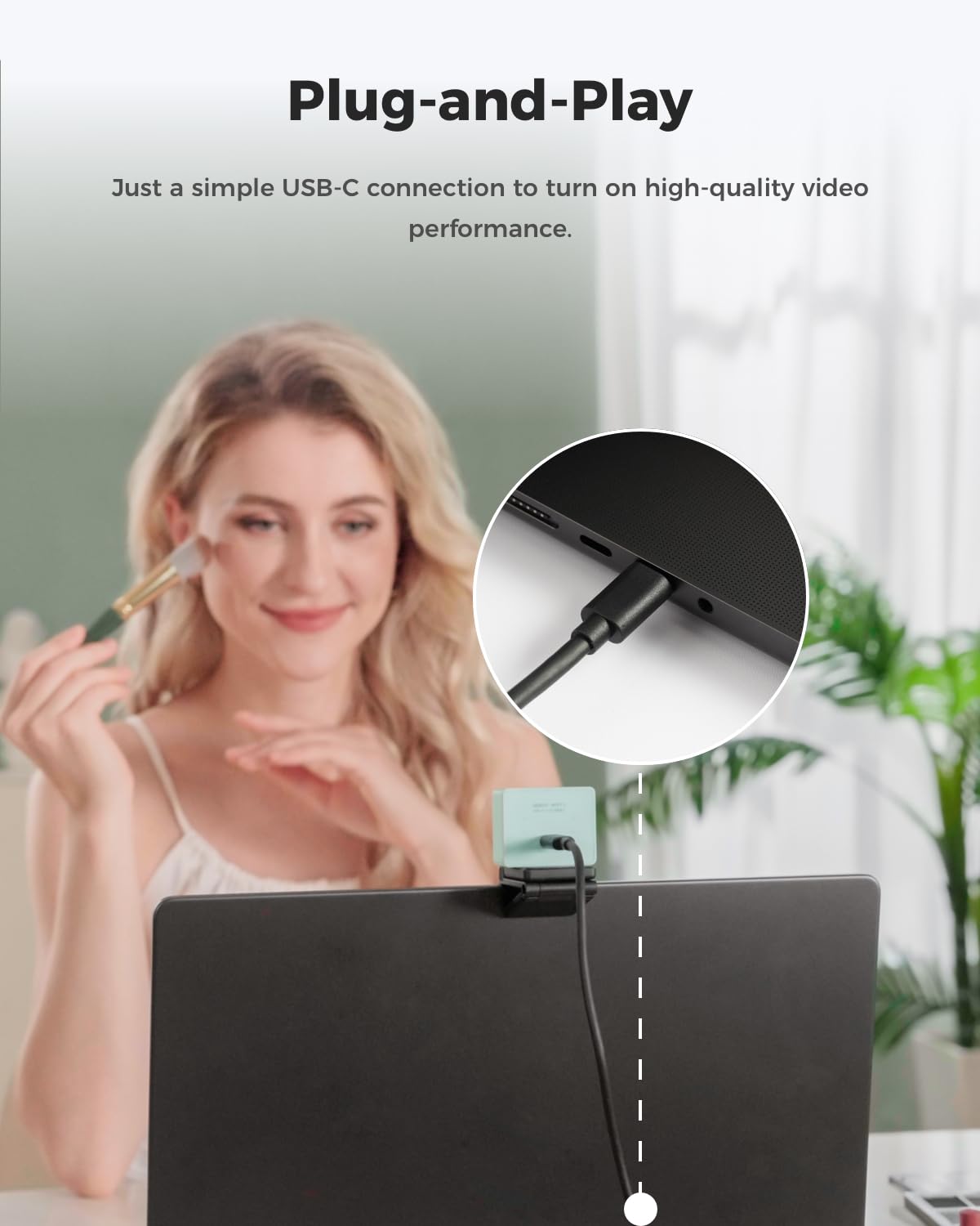 OBSBOT Meet 2-4K Webcam for PC with 1/2" Sensor, AI Framing & Autofocus