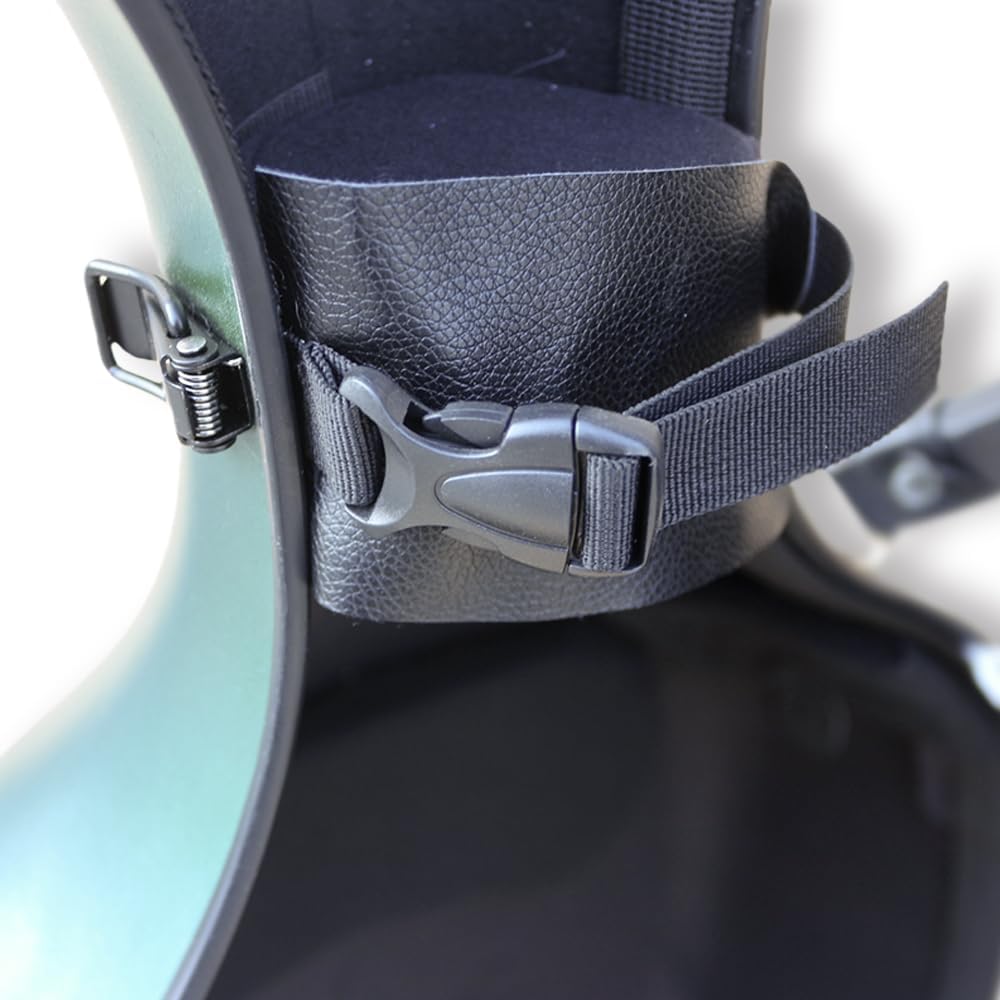Vetimobato Carbon Fiber Cello Case 4/4 Full Size Strong & Ultralight Hard Shell Travel Case with Built-in Handle Wheels Backpack Straps Bow Holders Cello Box for Professional Cellists (Dark Green)