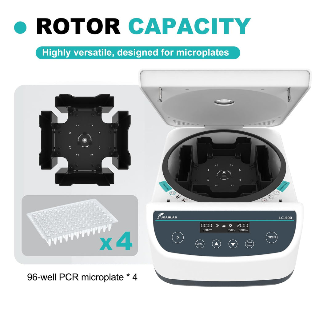 JOANLAB LC500-MP Microplate Centrifuge, 4Ã96-Well, 500-2000RPM