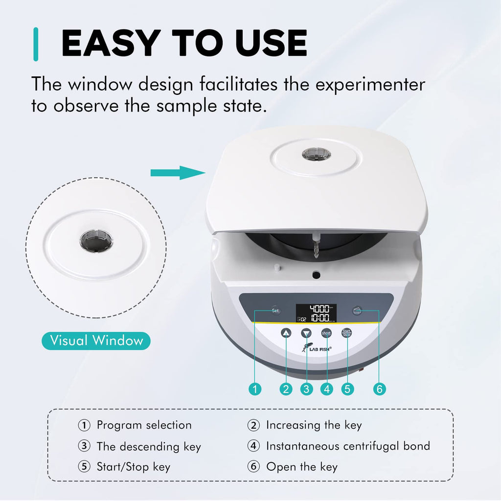 LAB FISH LC-6S Centrifuge, 6x2/5/10/15ml Tubes