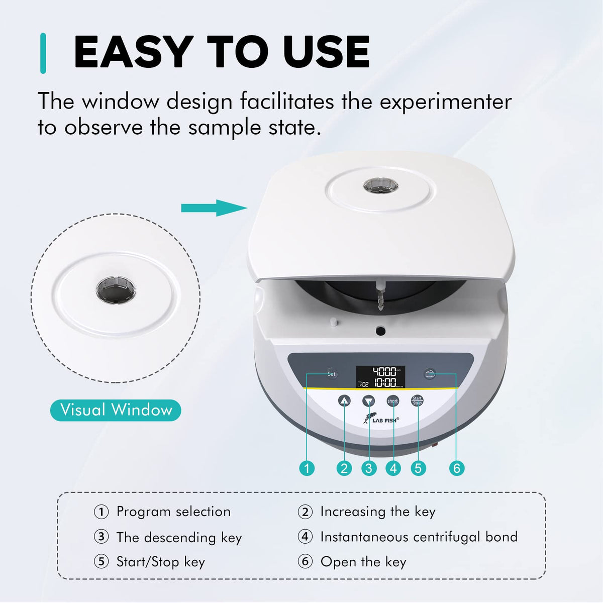 LAB FISH LC-6S Centrifuge, 6x2/5/10/15ml Tubes