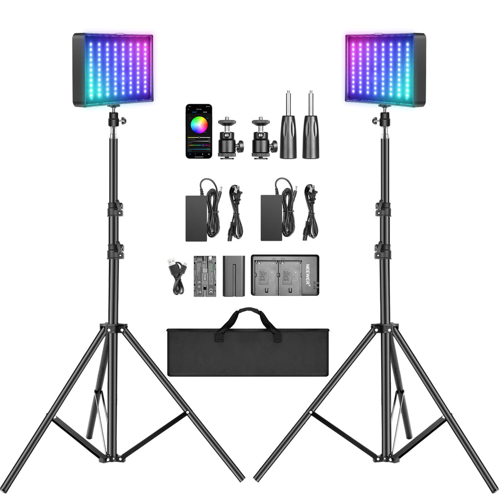 NEEWER 660 PRO RGB LED Video Light with App Control/Barn Door/U Bracket