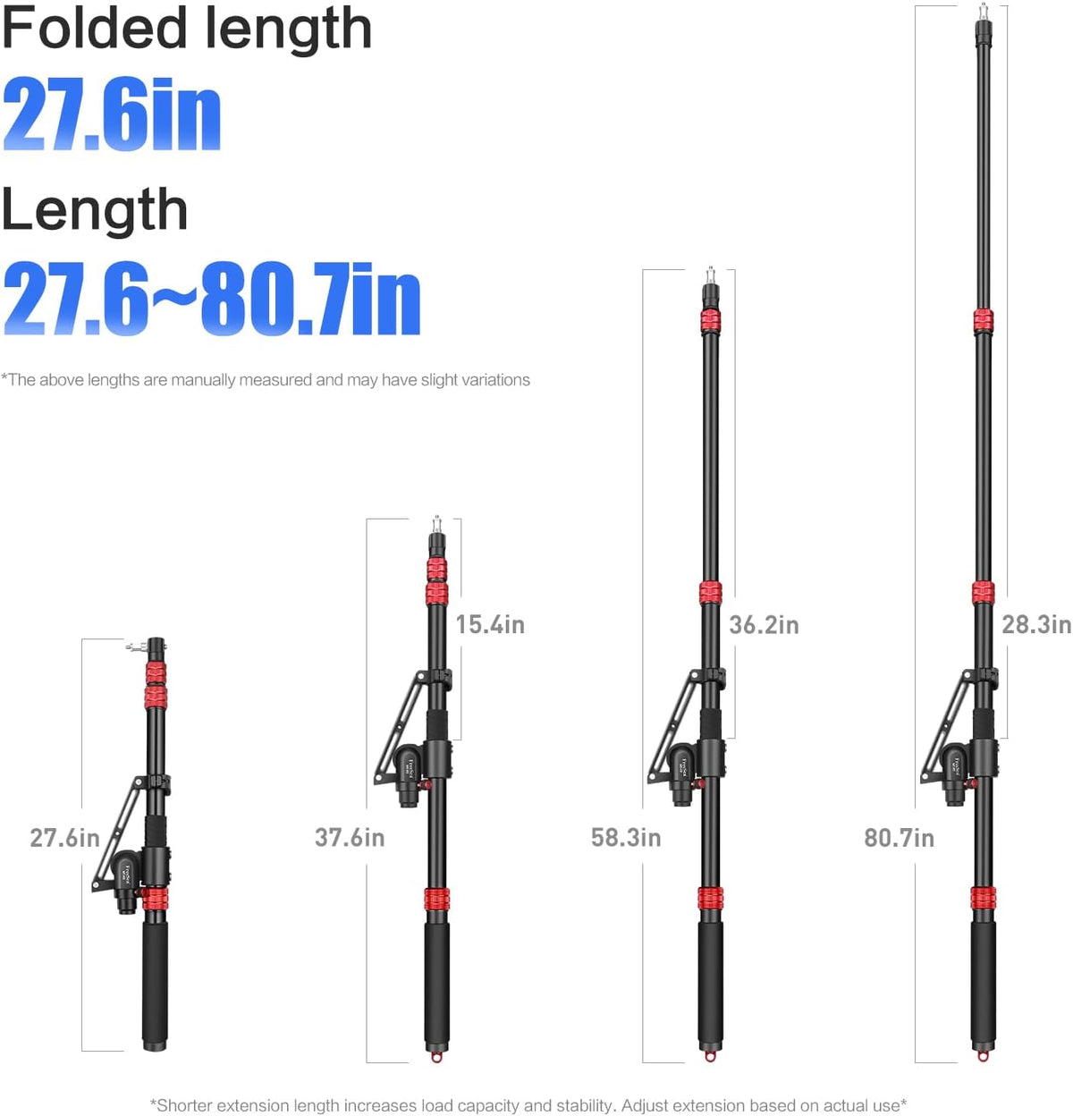 106in Adjustable Extension Photography Light Stand+Boom Arm for Light & C-Stands,Air-Cushioned Aluminum Photography Light Stand Tripod,with 1/4"+3/8â Screw for Softbox,Monolight, Photography,Softbox