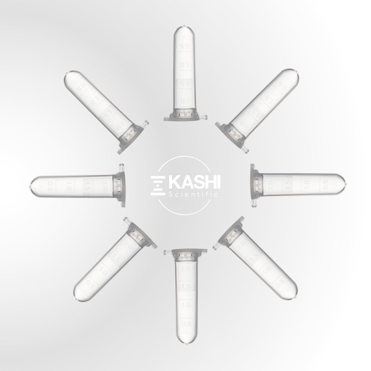 Kashi Scientific 50mL Self Standing Centrifuge Tubes with Screw Cap Lid, Lab Grade Polypropylene Plastic, Skirted, Printed Graduation, Write-on Spot [50mL Self-Standing, 500]